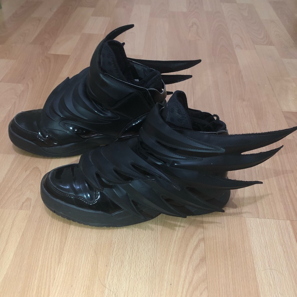 Adidas Jeremy Scott dark knight win patent leather